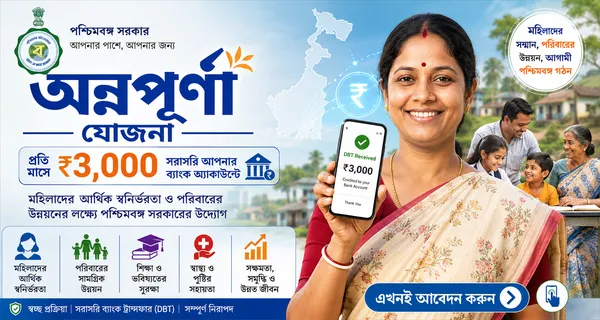 Annapurna Yojana — West Bengal government scheme providing ₹3,000 monthly financial assistance to women
